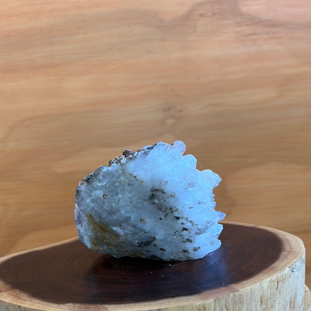 Cuarzo Cristal con esferas de Calcita